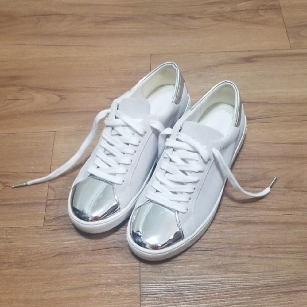 Michael Kors low top suede metallic sneakers